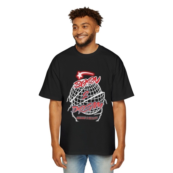 Born 2 Dream Men’s Large Dreams 2 Reality Streetwear Graphic Tee Heavy T Shirt - Picture 3 of 4